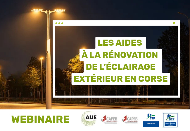 Webinaire : présentation de l&rsquo;aide à la rénovation de l&rsquo;éclairage extérieur